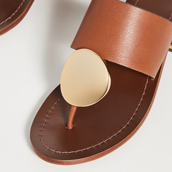 Tory Burch PATOS DISK 45MM SANDAL Mou Brown Gold STUNNING AND COMFORTABLE! - Picture 8 of 10